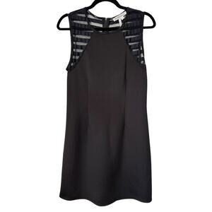 BCBGeneration Y2K Black Mesh Back Scuba Sleeveless Mini Dress Size M